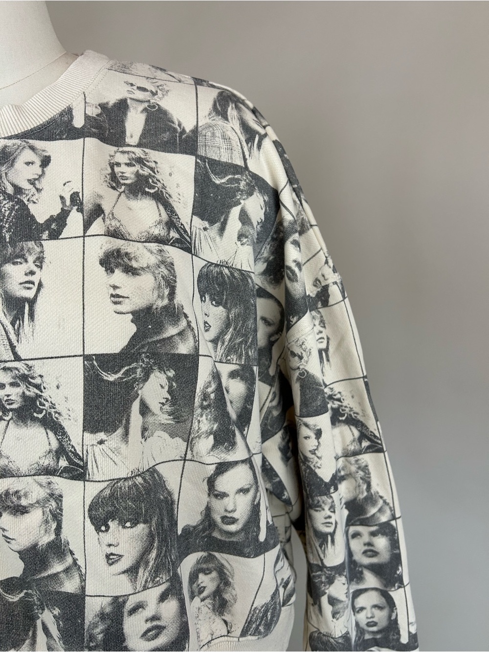 Taylor Swift The Eras Tour Beige Cropped Sweatshirt Sz Small - Picture 5 of 9